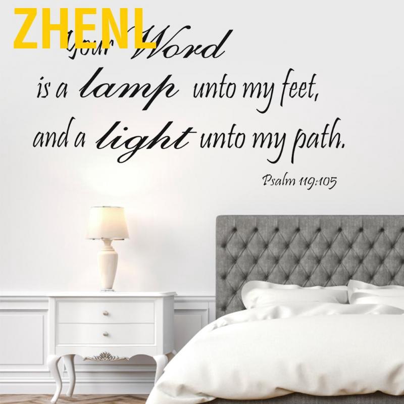 Zhenl Large Size Bible Verse Decal Wall Art Stickers Religious English Words Decal Home