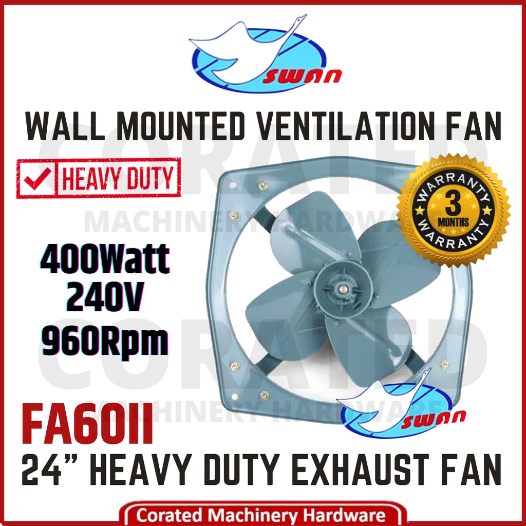 [CORATED] Marunaka/Swan Heavy Duty Exhaust Fan 12/15/16/18/24Inch 240V ...