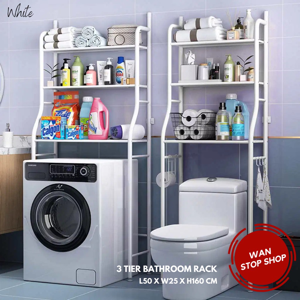 3 Tier Bathroom Toilet Rack Storage Organizer Bathroom Shelf Toilet ...