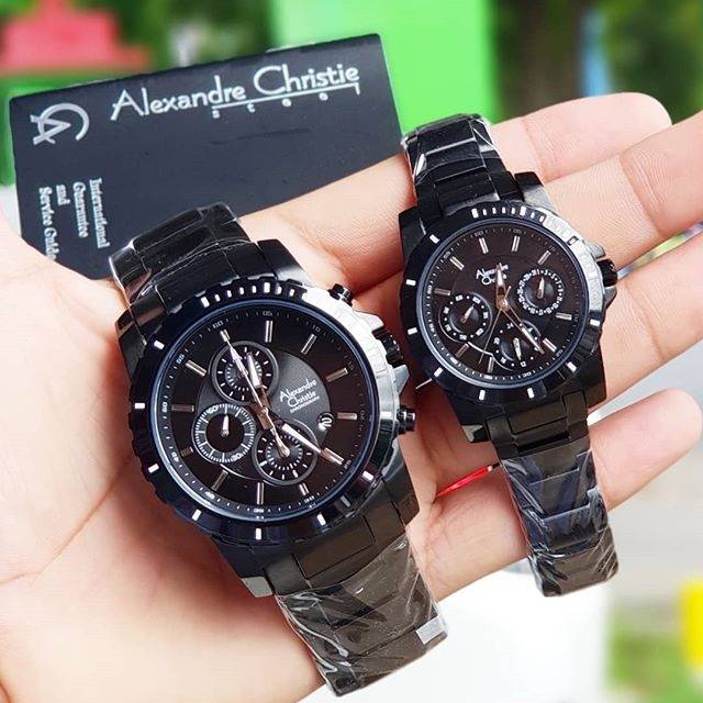 ALEXANDRE CHRISTIE COUPLE WATCH FULL BLACK 6141BIPBA Shopee Malaysia