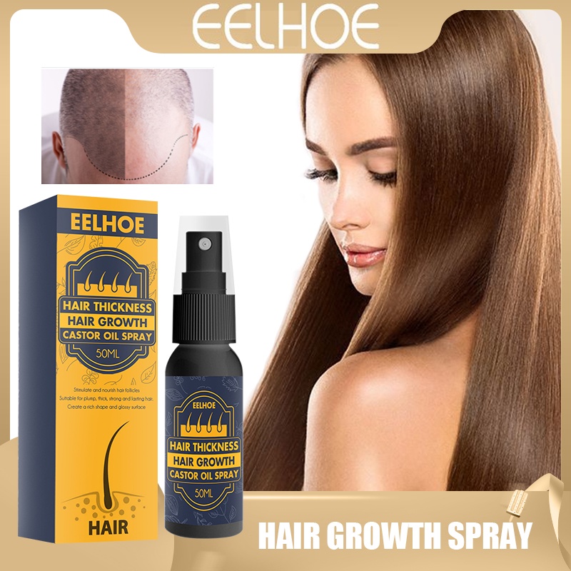 Eelhoe Hair Growth Castor Oil Spray Nutrition With Growth Solution ...