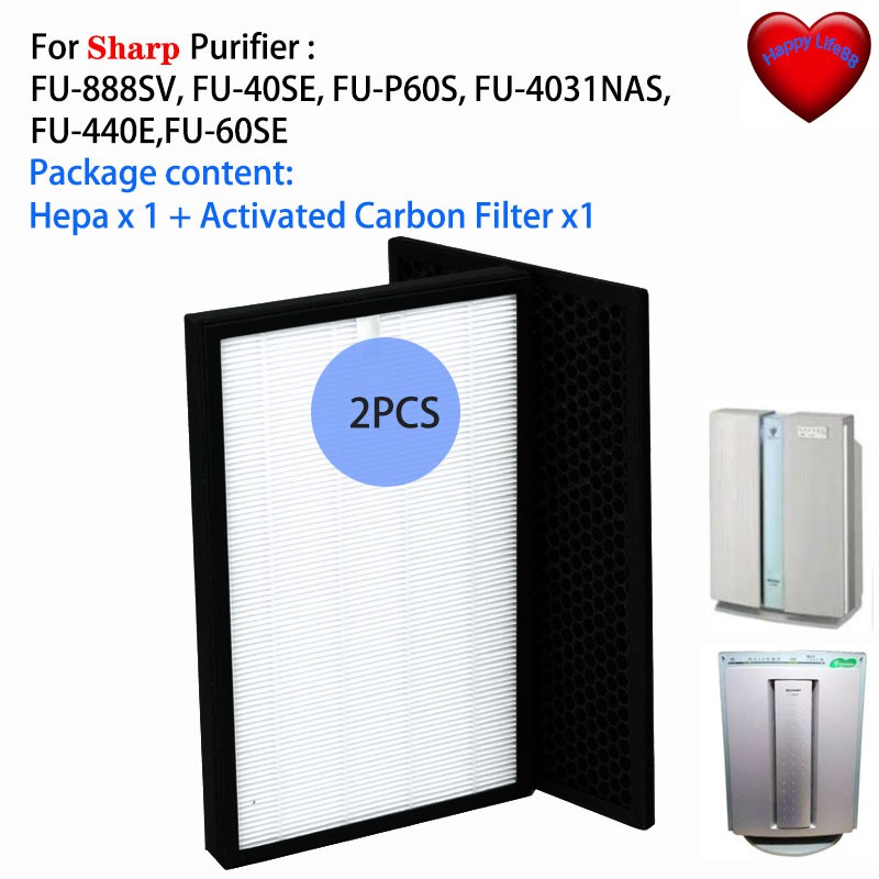 Ready Stock Fz Sef Fit Sharp Replacement Air Purifier Hepa H Carbon Deodorizing Filter