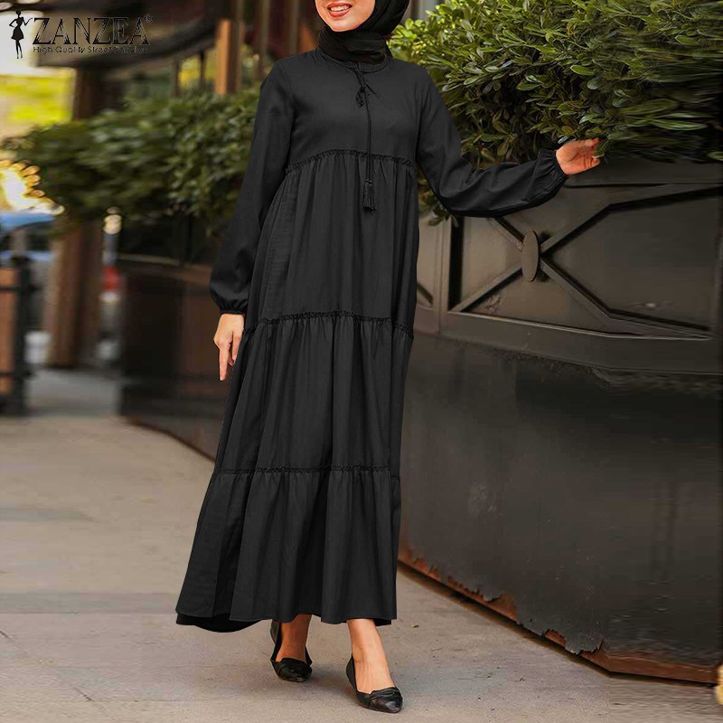 Dress dinner muslimah plus 2024 size