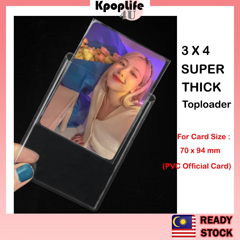 3x4 Super Thick Toploader Yugioh Game Cards Card Holder Kpop PVC