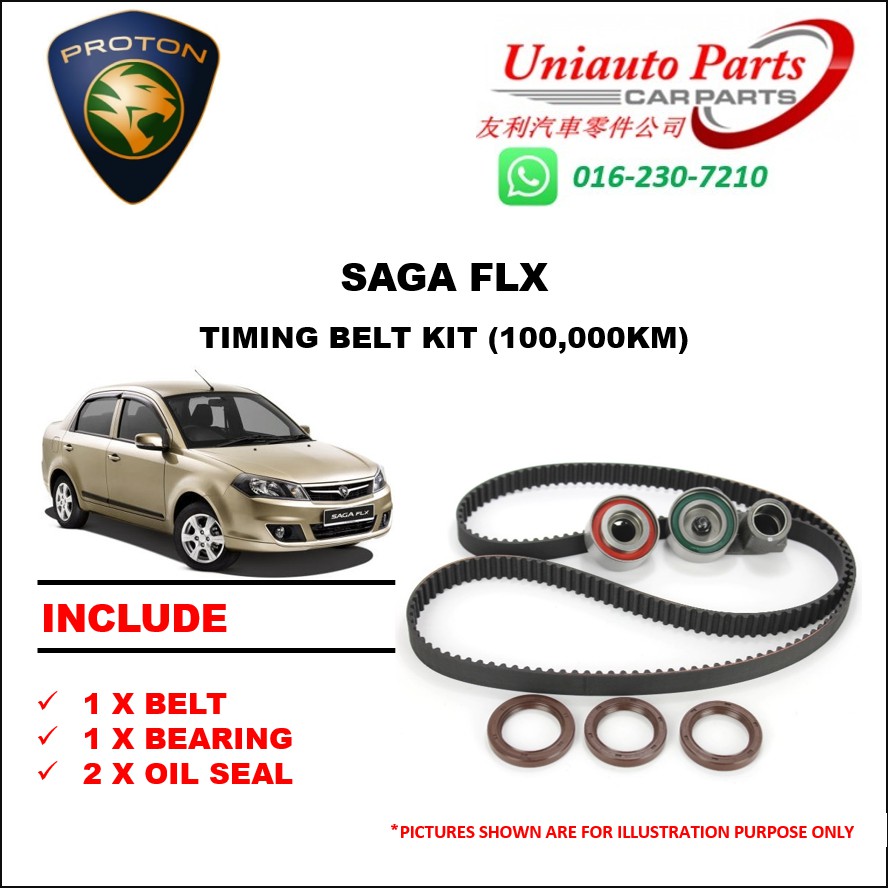 Tukar timing belt saga sale flx