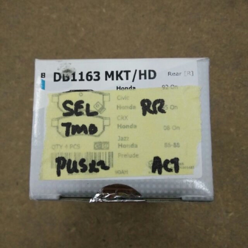 Honda City SEL TMO Jazz GD GE Civic ES 1.7 Civic SR4 SO4 brake pad rear ...