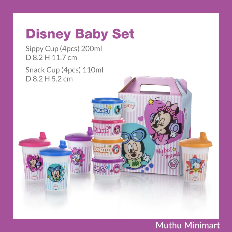 Tupperware Disney Baby Feeding Set Sippy Cup Snack Container