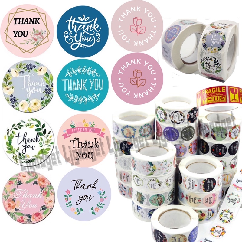 Thank You Stickers Self Adhesive Sealing Sticker | Shopee Malaysia
