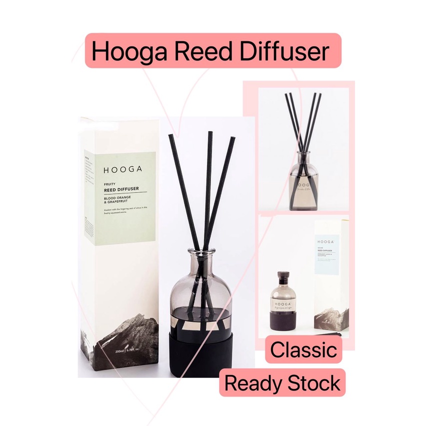 NOV RESTOCK Hooga Classic Reed Diffuser HOOGA Black Series Reed