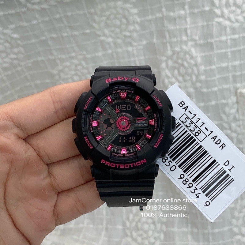 100 ORIGINAL CASIO BABY G BA 111 1A BLACK PINK