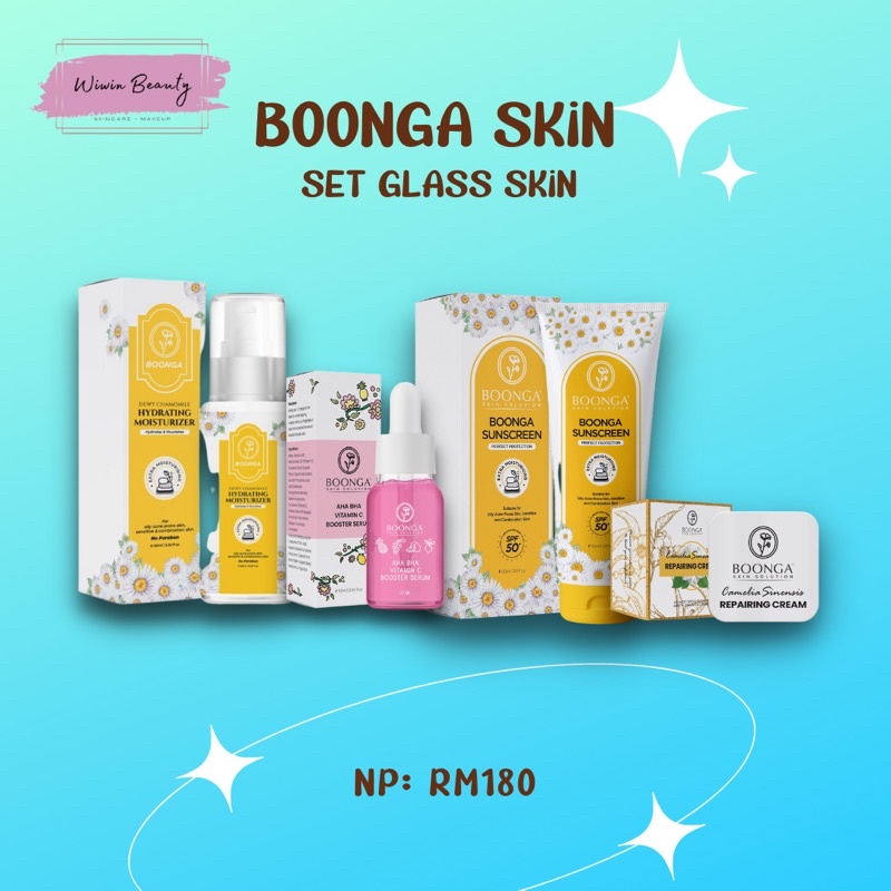 ORIGINAL HQ BOONGA SKIN SOLUTION SET GLASS SKIN | Shopee Malaysia