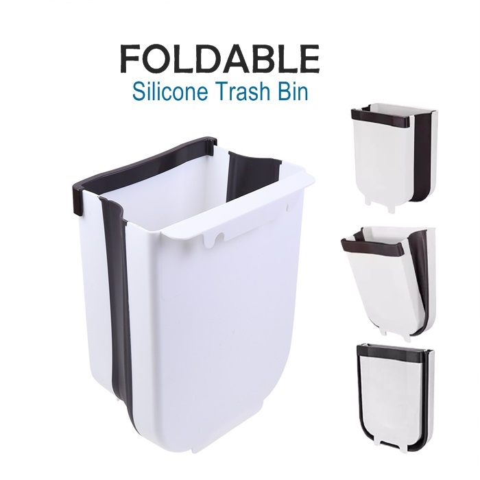 Foldable Waste Bin Kitchen Door Hanging Trash bin Tong Sampah Boleh Lipat Shopee Malaysia