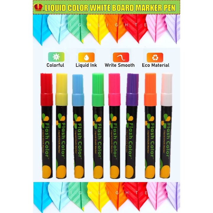 8 color Fluorescence Pen Board Marker Pen Whiteboard Marker Liquid Pen