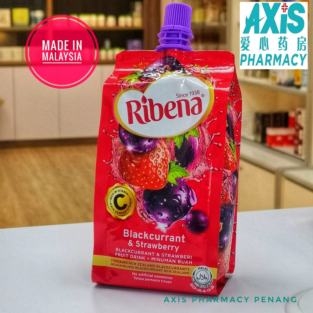 Ribena Blackcurrant And Strawberry Fruit Drink 330ml Exp 112024 Shopee