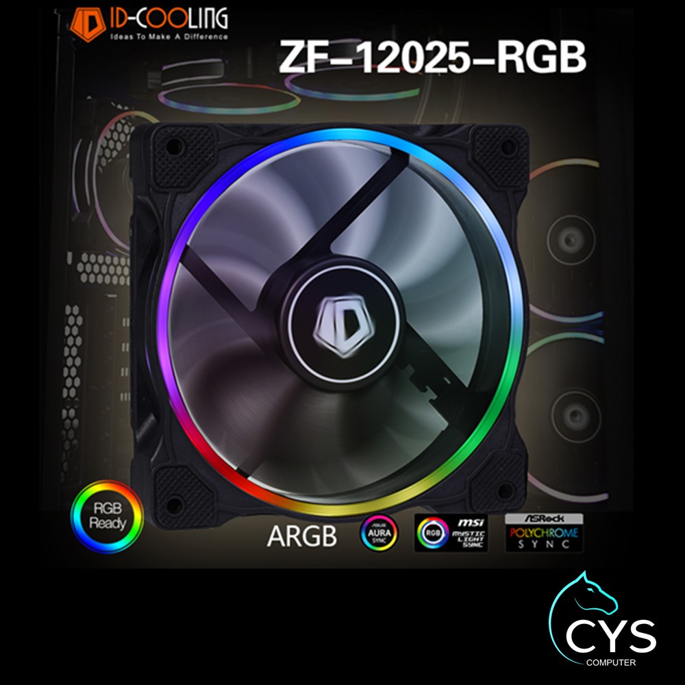 ID COOLING ZF 12025 RGB PC CASING FAN | Shopee Malaysia