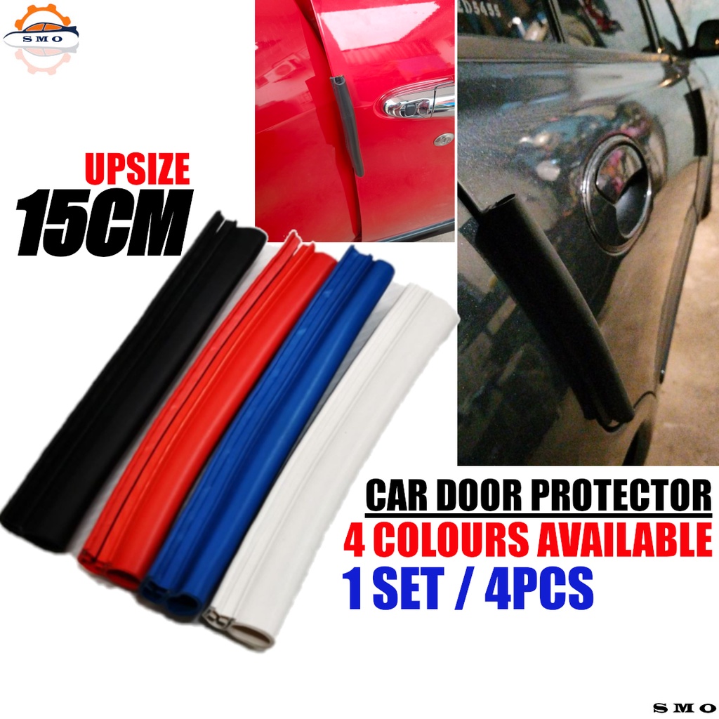 4pcs/set Car Door Anti Scratch Protector Door Edge Guard Rubber Strip
