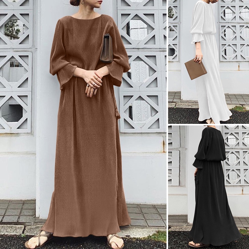 Flared Sleeve Loose Maxi Dress