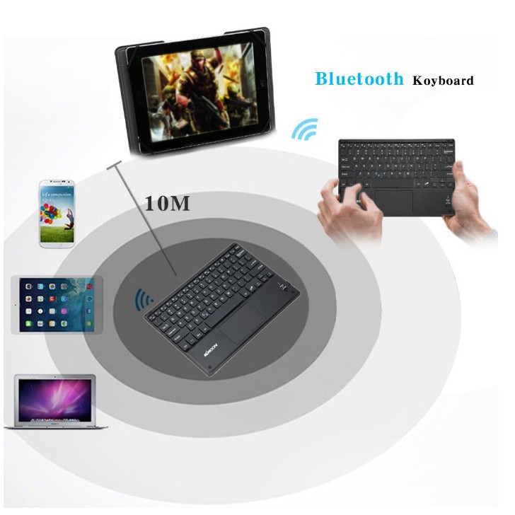 2023 Android / Windows / IOS 10.1" Wireless Bluetooth Keyboard with