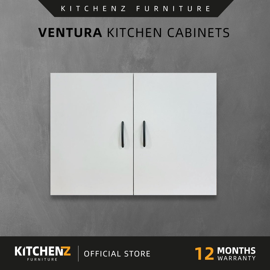 KitchenZ Sabah White Series 2 Doors / 1 Door Kitchen Wall Unit