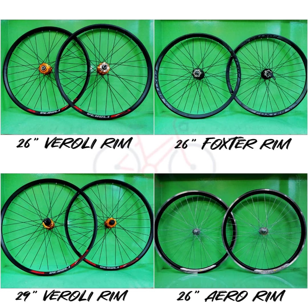 VEROLI ALLOY DOUBLE WALL RIMS BICYCLE RIM 26 INCH 29 INCH FOXTER RIM 26 26 AERO RIM BASIKAL BICYCLE RIM MTB Shopee Malaysia