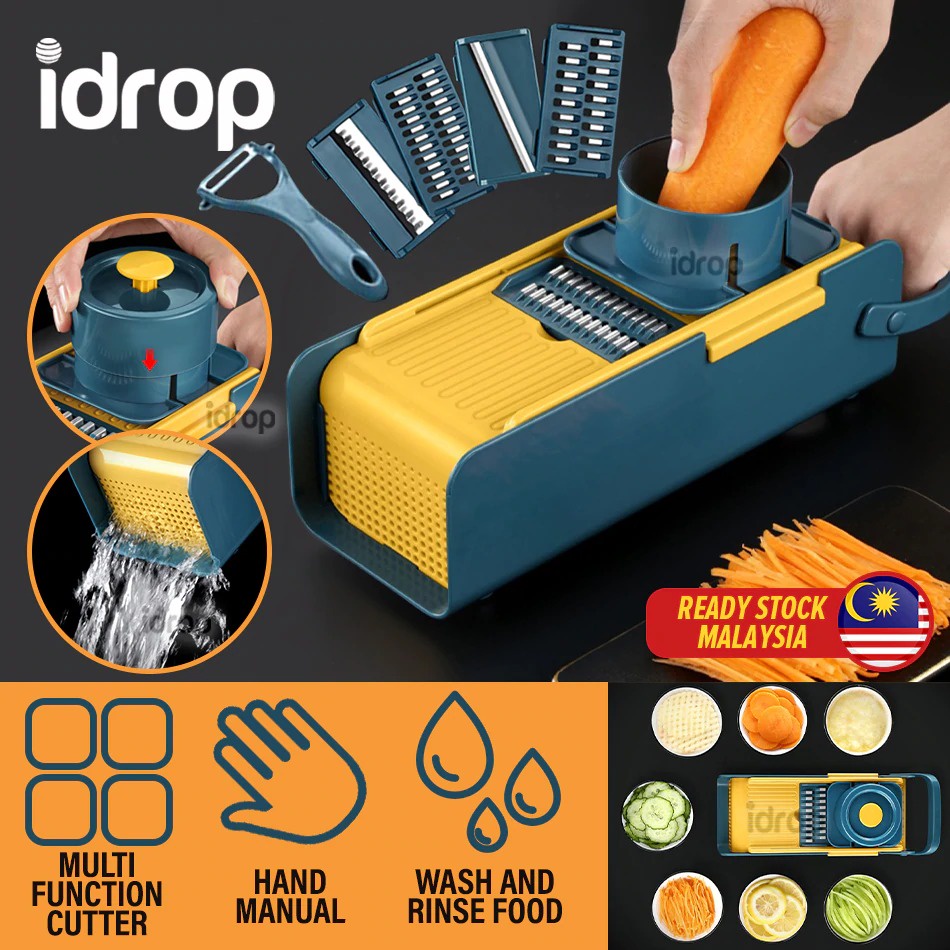 idropmy 6 in 1 Multifunction Vegetable Slicer Potato Onion Chopper ...