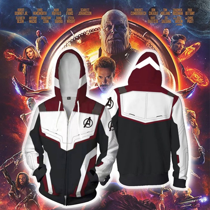 New Avengers 4 Endgame Quantum Realm Jacket Advanced Tech Superhero Hoodies Suit