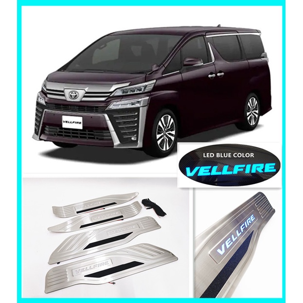 Toyota VELLFIRE ANH30 2015-2022 Side Sill Plate With Led (BLUE ...