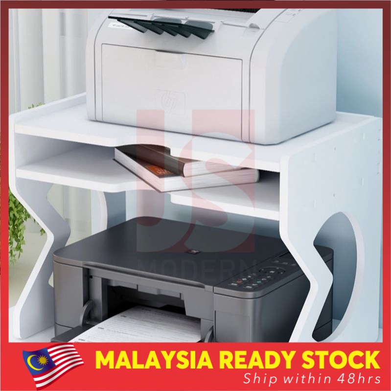 Desktop printer scanner double layers rack storage office table ...