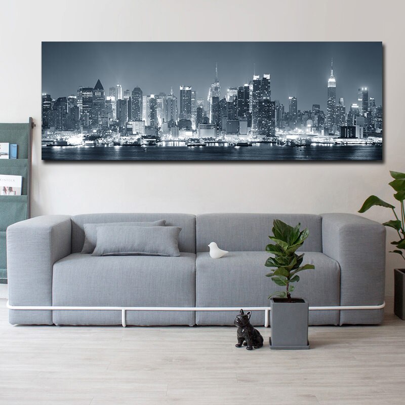 Newest Modern City Building Picture Unframed Canvas Poster Prints ...