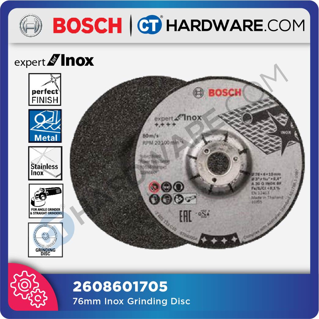 BOSCH INOX GRINDING DISC 76MM X 2 PCS 2608601705 For GWS 12V 76 GWS10.8 battery grinder Shopee Malaysia