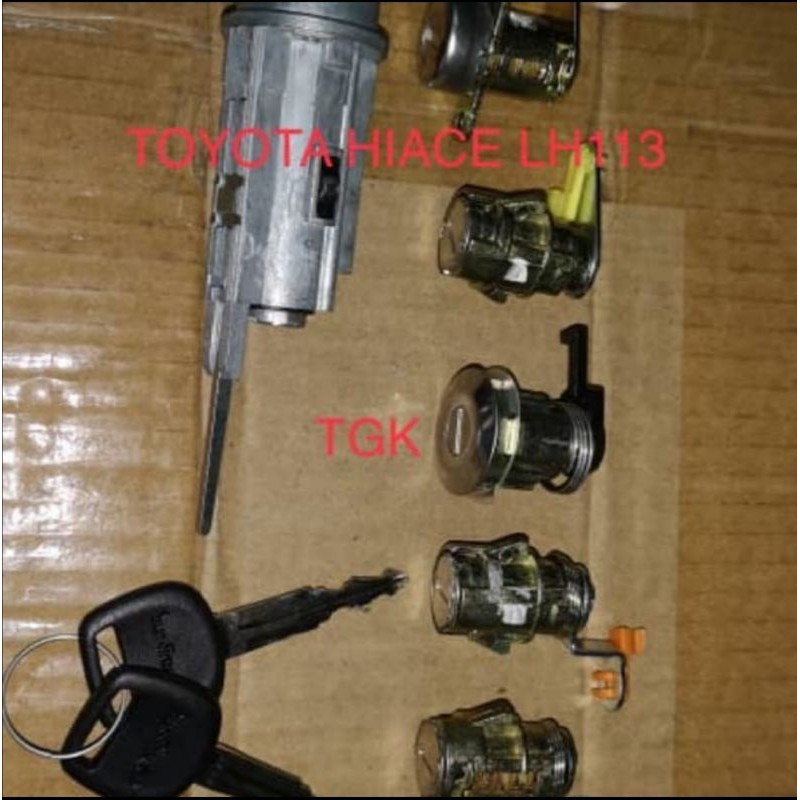 TOYOTA HIACE LH113 LH112 STARTER KEY WITH DOOR KEY LOCK SET (6 PC ...