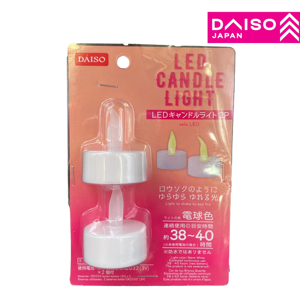DAISO LED Candle Light (2 Pcs/Set) Shopee Malaysia