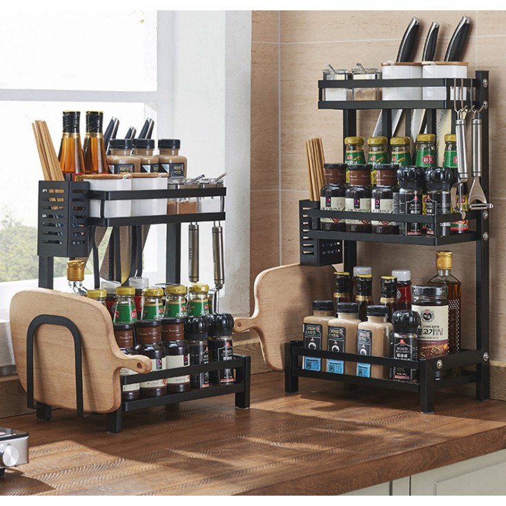 Kitchen Spice Rack Stainless Steel Condiment Rack Seasoner Rack ...