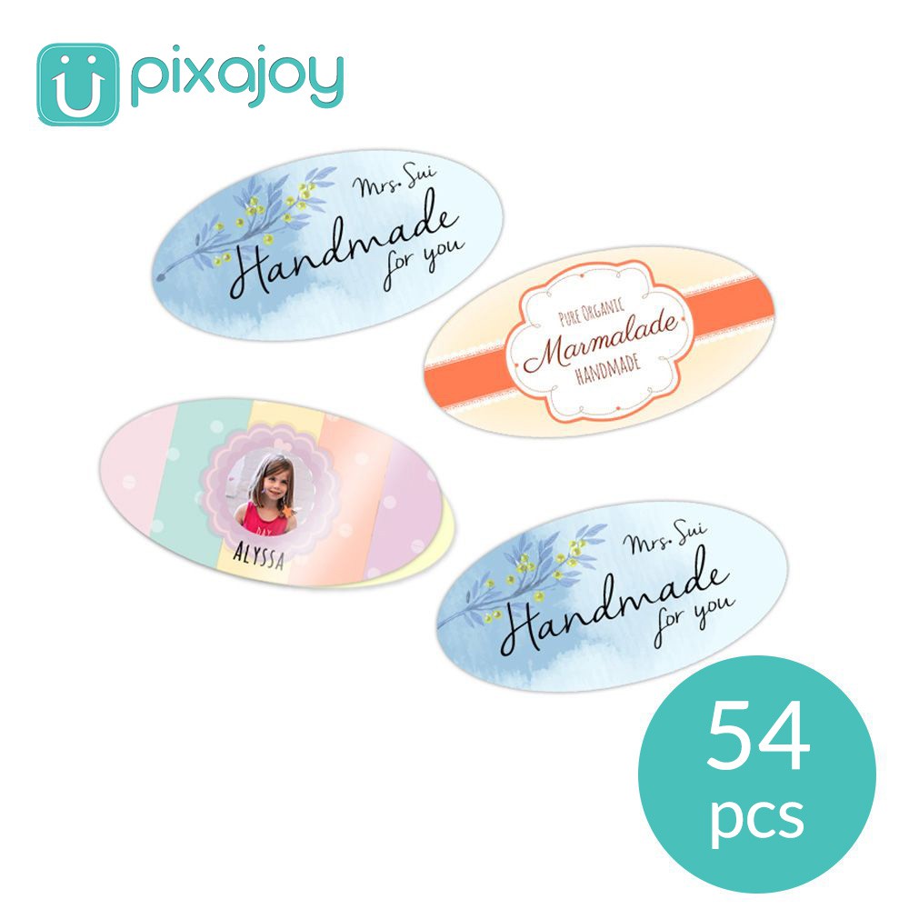 Oval Stickers, 54 pcs (60mm x 30mm) | Shopee Malaysia