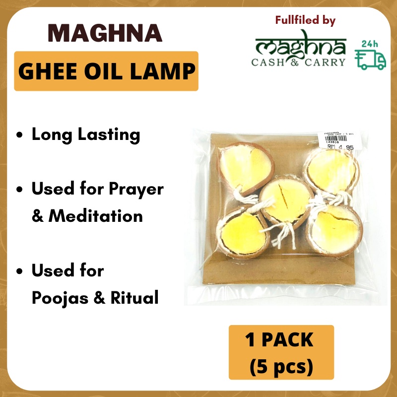 Maghna Ghee Oil Lamp 1 Pack (5 Pcs) Shopee Malaysia