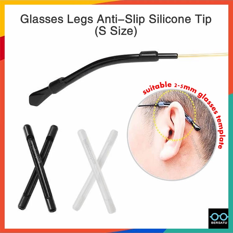 Glasses Anti-Slip Soft Silicone Tips for Metal Frames ( S Size ...