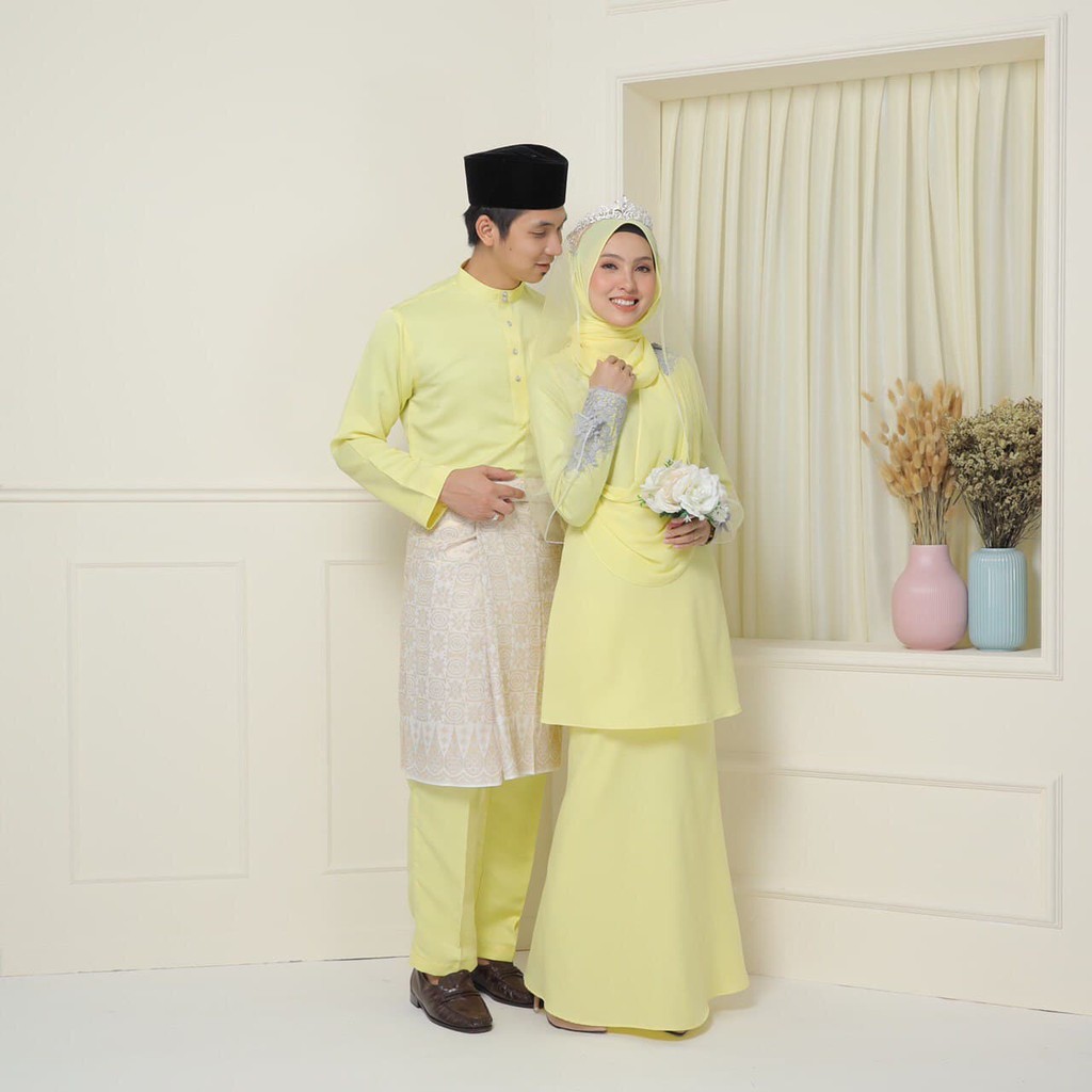 Baju Nikah Set Sedondoncoupe Setkahwintunangraya Baju Kurung Moden Set Couple Seri 3133