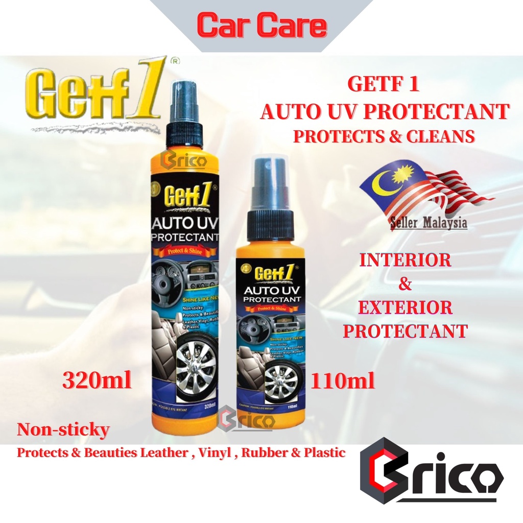 Getf1 Car Care Auto UV Protectant Spray Interior Exterior Protection & Beautifies Shine Leather