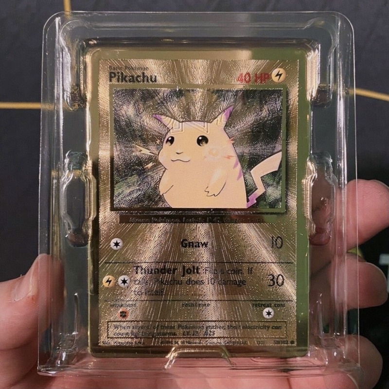 Online Pokemon Gold Metal Pikachu Card 58/102 Celebrations Ultra Premium Collection NM