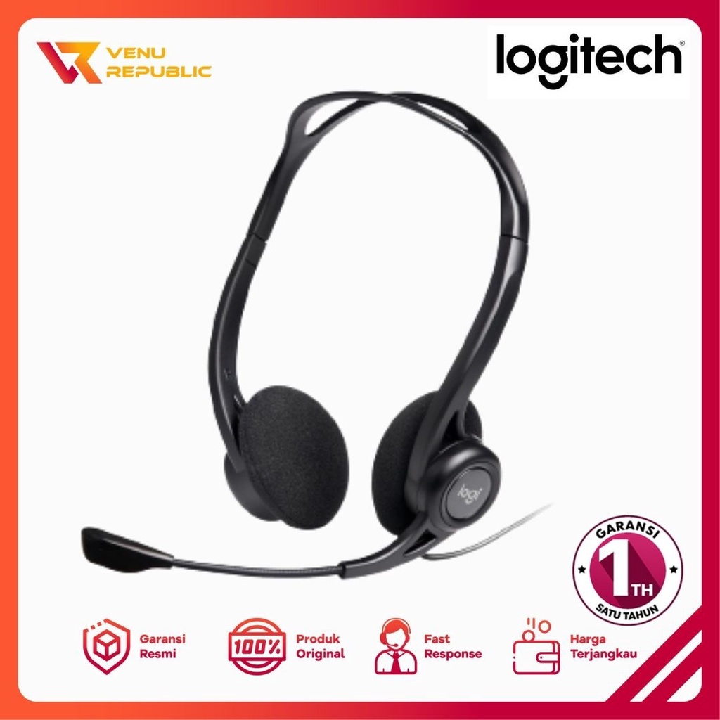 Logitech H370 Wired Stereo Headset With Noise Cancelling Microphone 