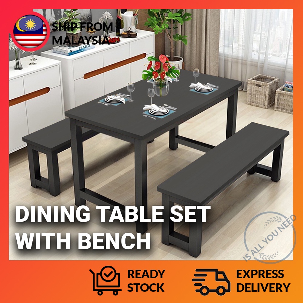 Dining Table Set with Bench Modern Sturdy Durable Export Quality Office ...