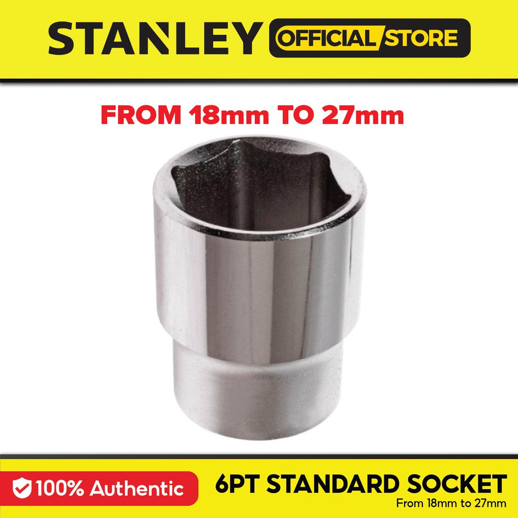 STANLEY Standard Socket Drive Box 6 Points (3/8