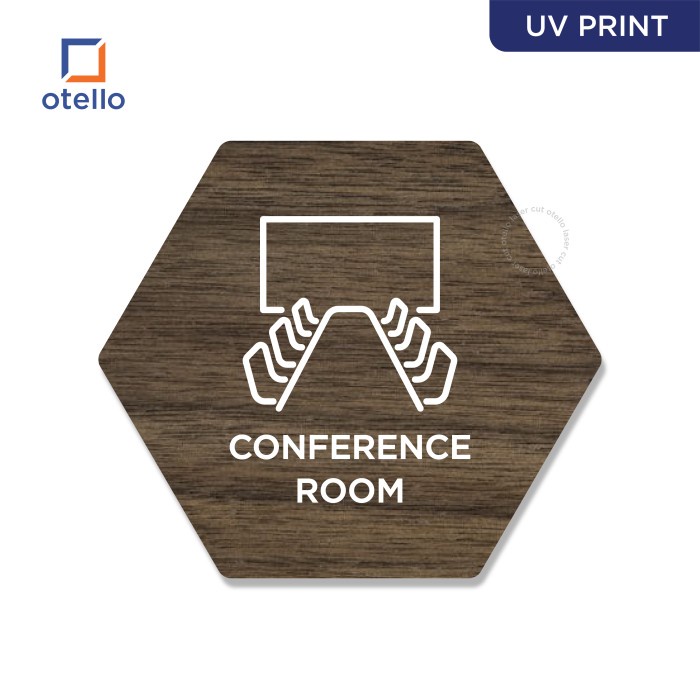 KAYU Signage Conference Room Sign Board Wood Print Writing Label Name ...