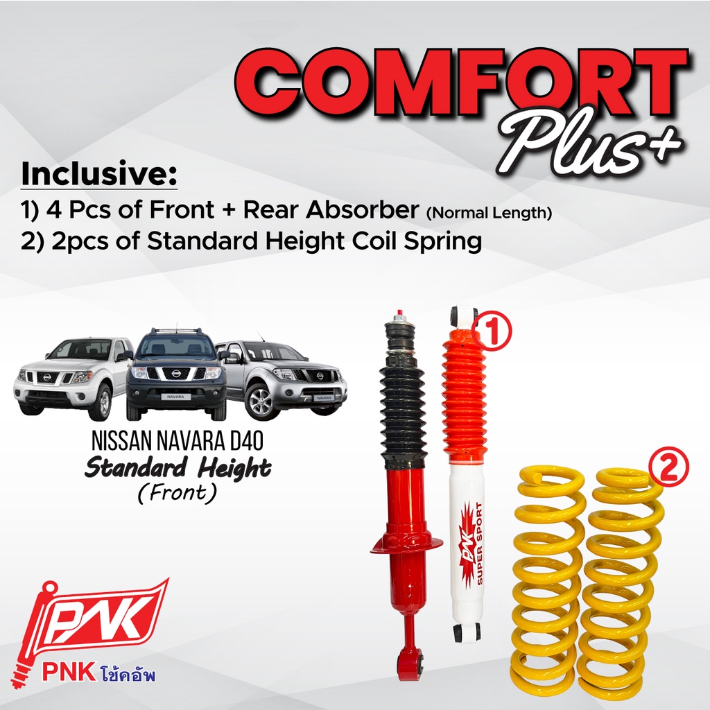 Comfort Plus Combo Package Pnk Shock Absorber Suspension Ford Ranger Toyota Hilux Isuzu Dmax