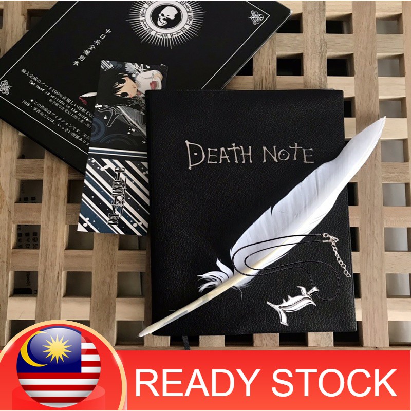 🇲🇾READY STOCK🇲🇾 Death Note Cosplay Book With Feather Pen Necklace ...