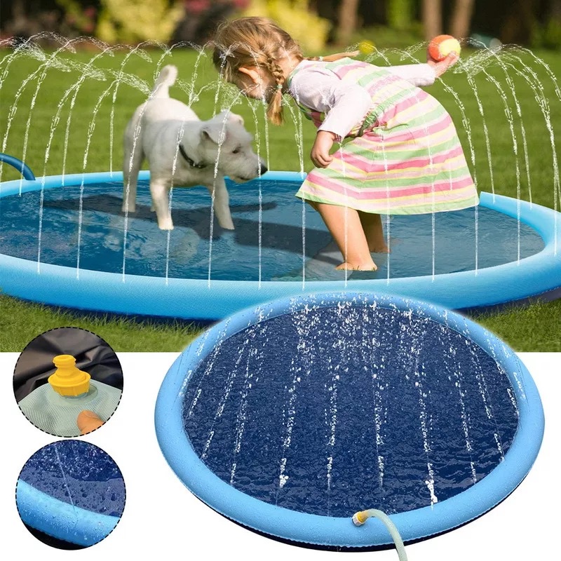 Summer Splash Play Cooling Mat Inflatable Swimming Pool Pet Outdoor