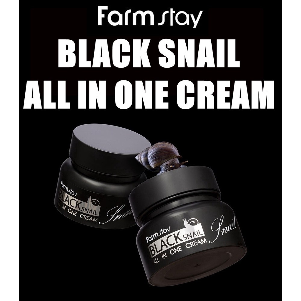 Farm Stay Black Snail All In One Cream 100ml 蜗牛面霜 蝸牛 精華 蝸牛原液 | Shopee ...