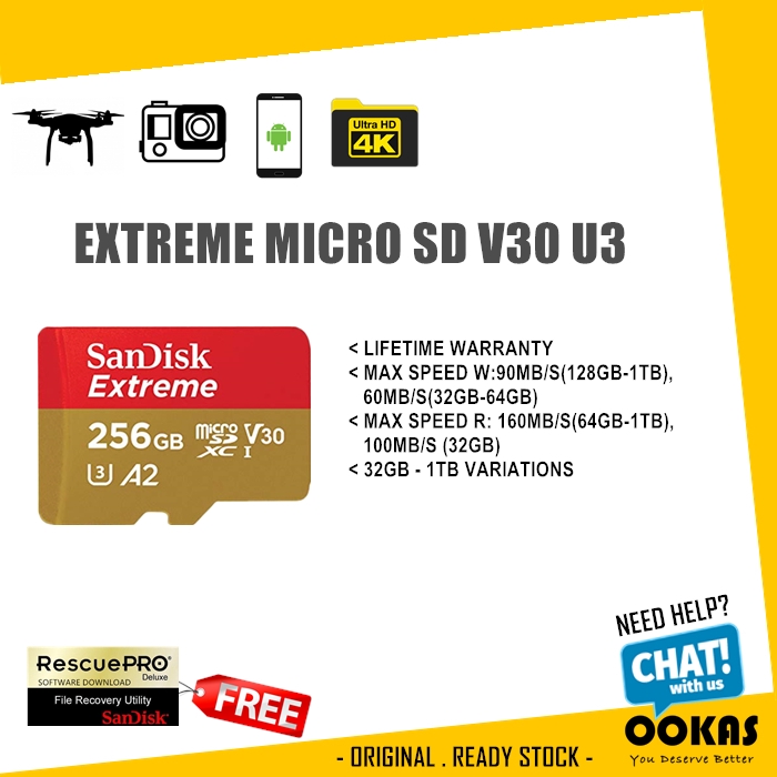 SanDisk Extreme 160MB/S U3 A2 MicroSDXC (1TB)