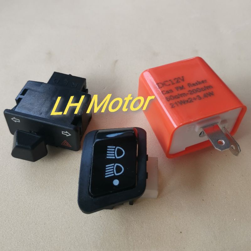 💥Double🌟 Signal Switch Hazard Suis &On Off Suis🌟 Honda EX5 110 Fi /Wave ...