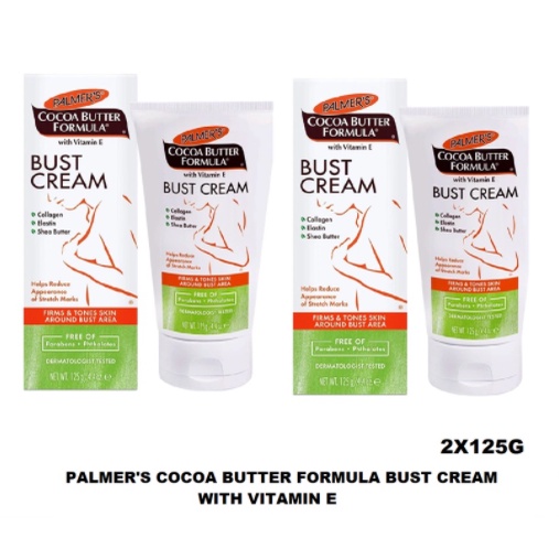 PALMER'S COCOA BUTTER FORMULA BUST CREAM 125G SINGLE OR TWIN PACK